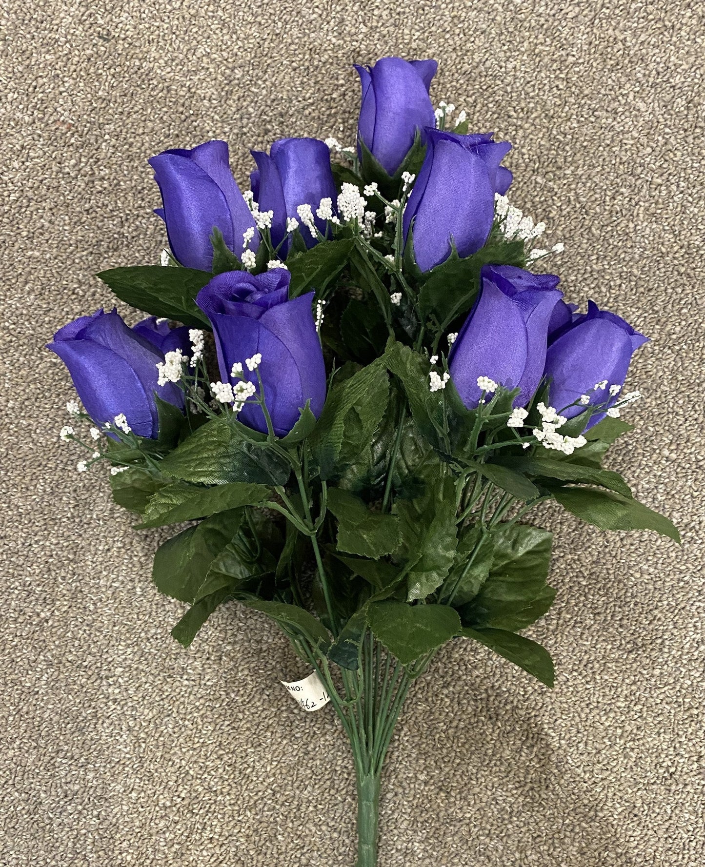 LARGE ROSE BUD X12 WITH GYPSO DARK PURPLE - 45346