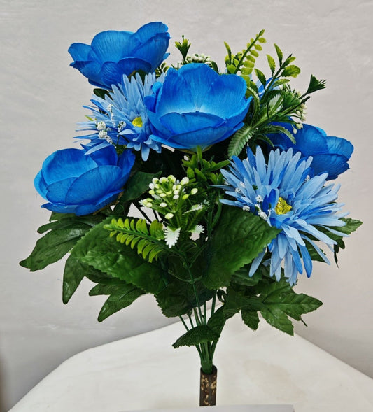 BLUE MAGNOLIA MUM MIXED BUSH X 12 - 45434