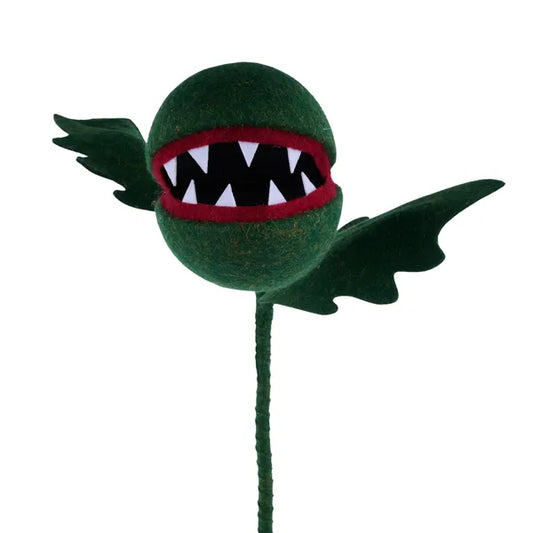 34"L x 6.10"W Felt Venus Fly Trap Spray-Green/Red/White-MN046209