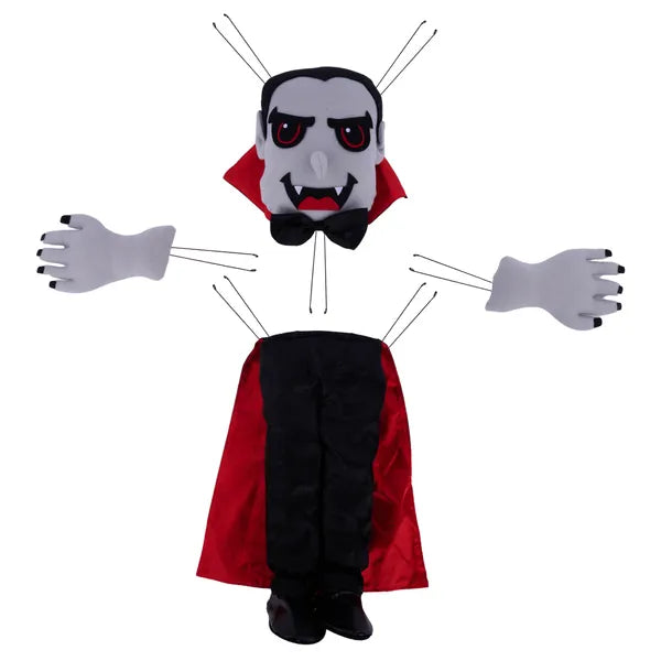4Pc 26"H Vampire Decor Kit-Gray/Black/Red-HH7632