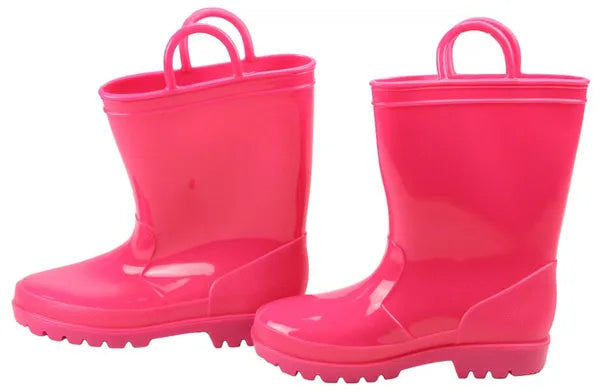 Pvc Rain Boots W/Loops-Hot Pink-MD072422