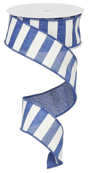 1.5" x 10yd Horizontal Stripe-Royal Blue/White-RX9148WR