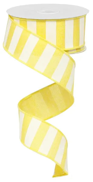 1.5" x 10yd Horizontal Stripe-Yellow/White-RX9148X7