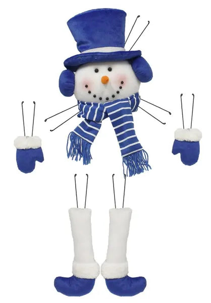 5 Pc 31"H Snowman Decor Kit-Blue/White-XC610445