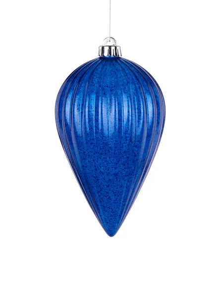 8"H Speckled Vertical Stripe Finial-Royal Blue-XH963525