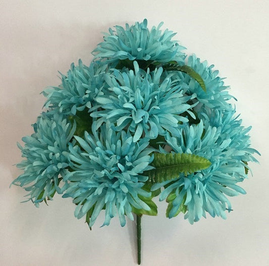 SPIDER MUM  X 9 TURQUOUISE - 55362