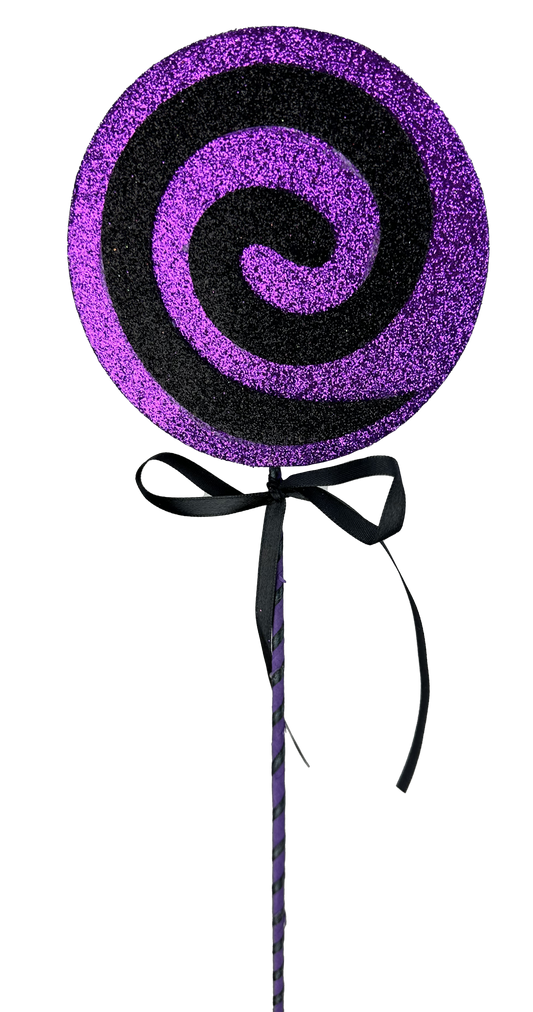 Black and Purple Lollipop Pick H17xDIA5 - 57045PU