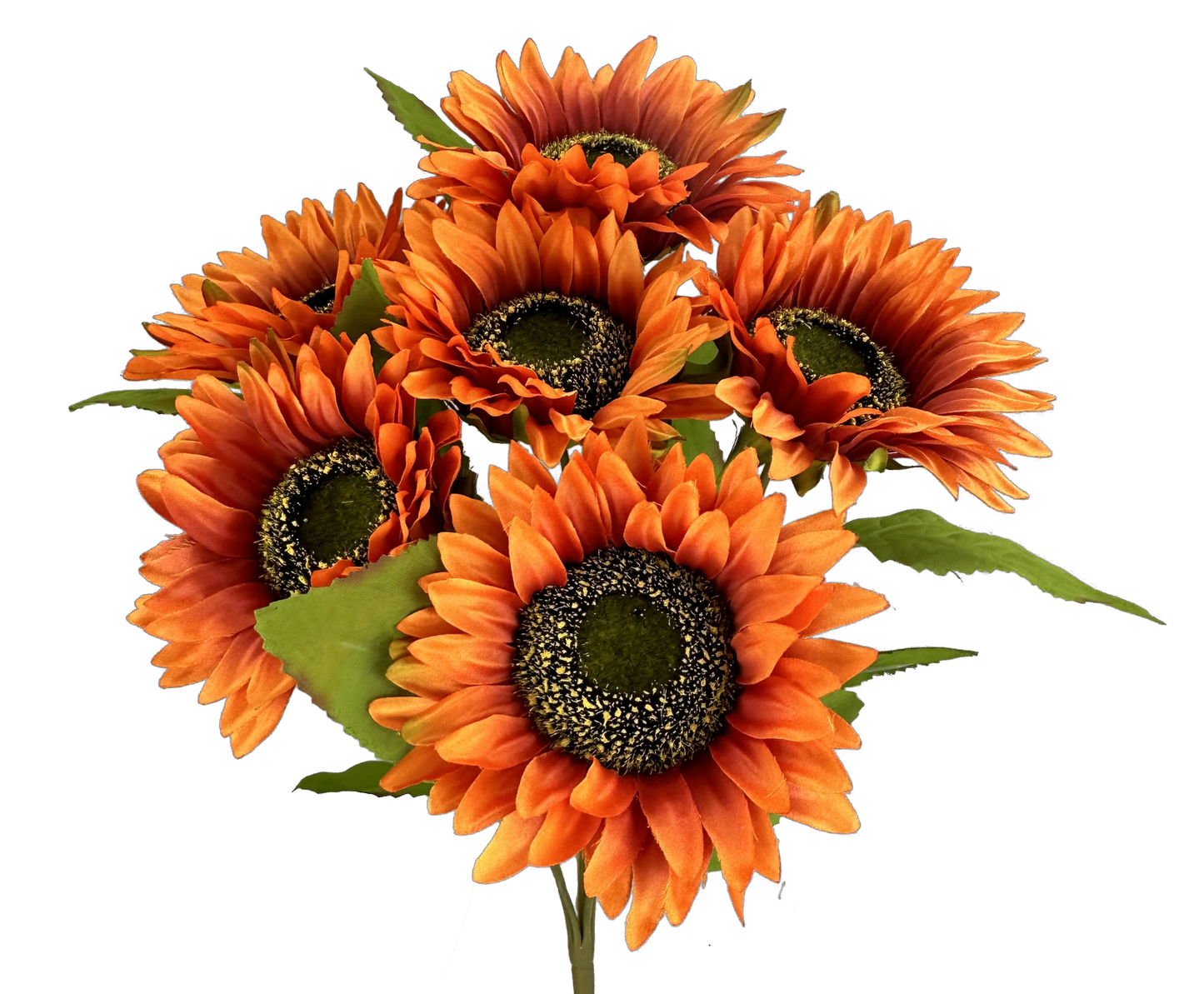 Orange Sunflower Bush x 6 H19 - 57108OR