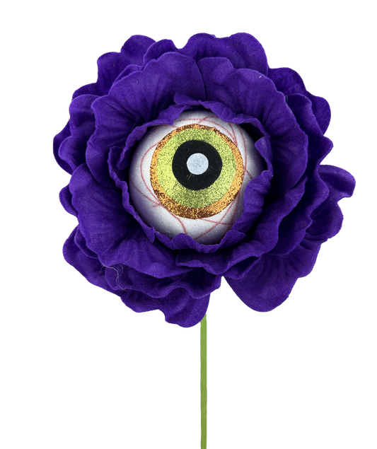 Eyeball Flower Stem H22xDIA8-Purple-57240PU