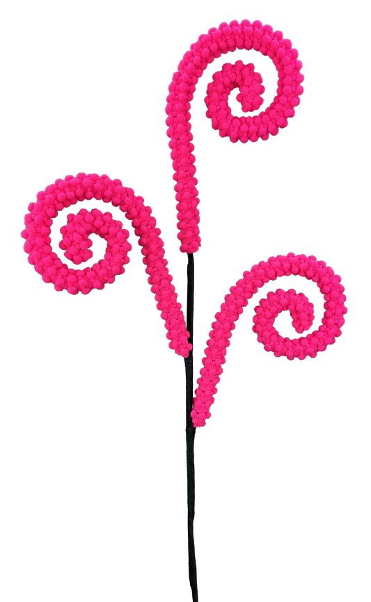 Puff Chenille Spiral Curly Spray x 3 H28 - 57259BT