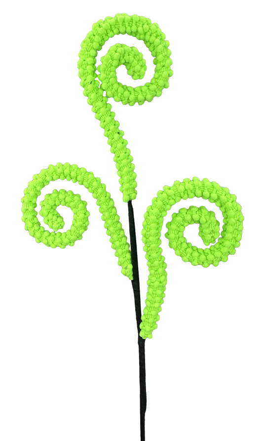 Puff Chenille Spiral Curly Spray x 3 H28 - 57259GN