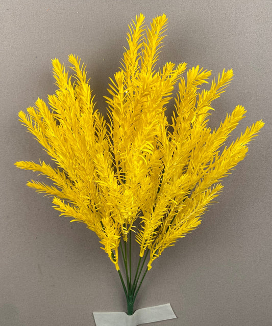 PLASTIC ROSEMARY BUSH X8 YELLOW - 57757