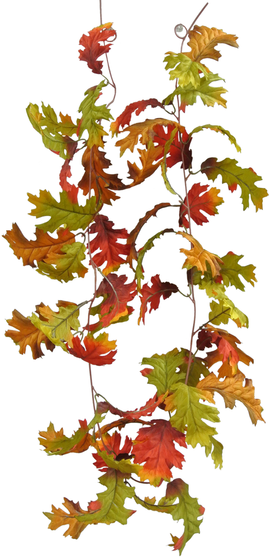 65 IN OAK LEAF GARLAND - 58867-FLAME OR