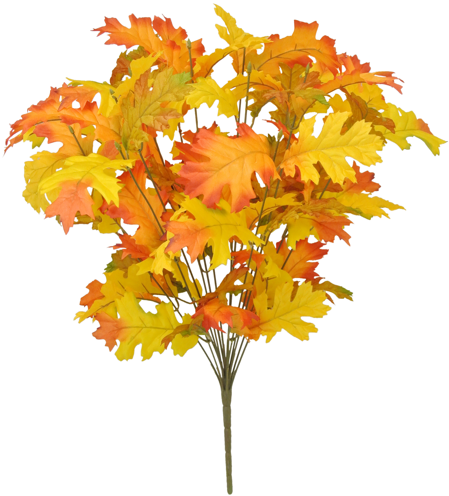 23 IN GOLD AND ORANGE OAK LEAF BUSH X 14 - 58869-GD OR