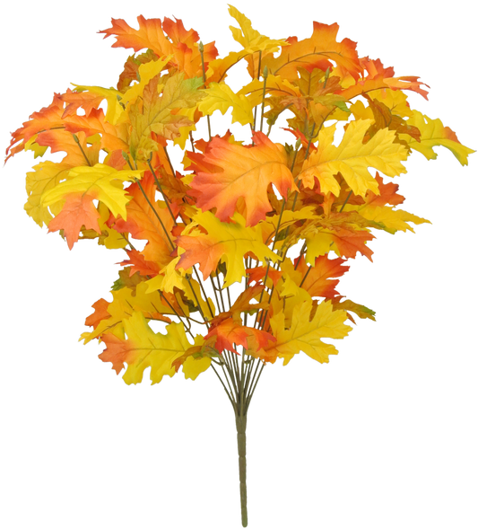 23 IN GOLD AND ORANGE OAK LEAF BUSH X 14 - 58869-GD OR