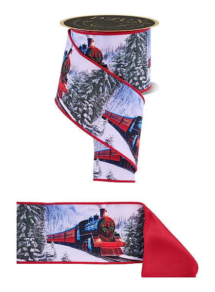 4"X10YD WINTER TRAIN/FUSED- WHT/RED/GREEN- LX12488R