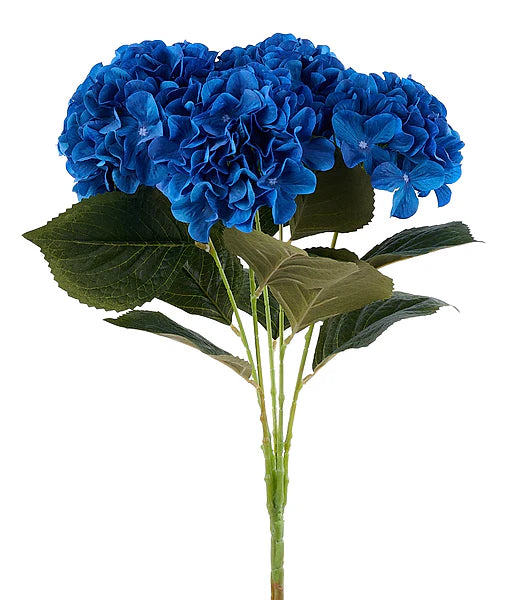 18.5"L FABRIC HYDRANGEA BUSH X5- ROYAL BLUE- FN175525