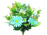 19 in Teal Gerber Daisy Butterfly Bush x 14 - 62626TEAL