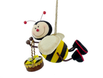 Ornament Bee With Basket D7 in xW10 in x H8 in - 62791YW