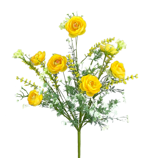 Yellow Ranunculus Filler Bush H21 - 63101YW