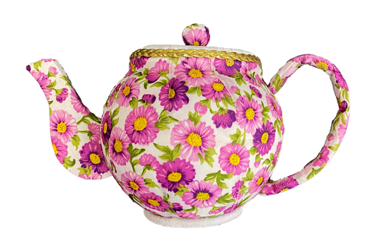 Pink Ornament Tea Pot H6 in x W10 in - 63202PK
