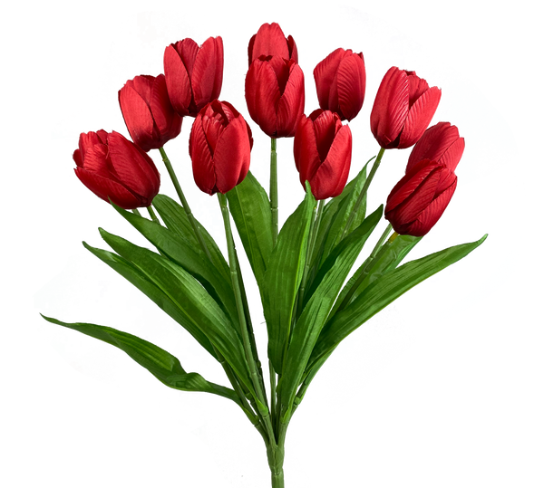 17 in Red Tulip Bush x 12 - 63338RD