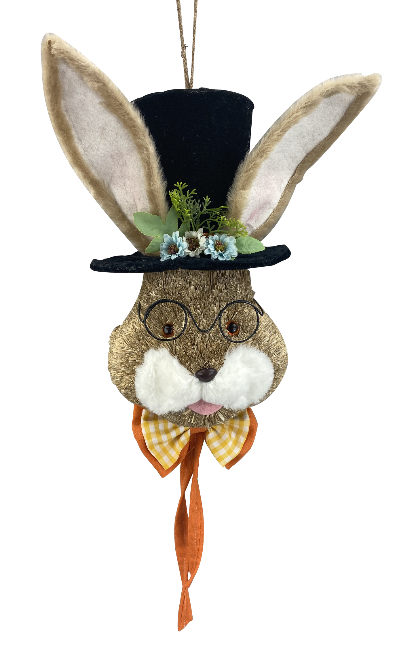 Ornament Bunny Top Hat with Bow H22 in x W8 in x D4 in - 63381OR