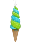 Green and Lime Green Swirl Ice Cream Cone H13 - 63395GNBL