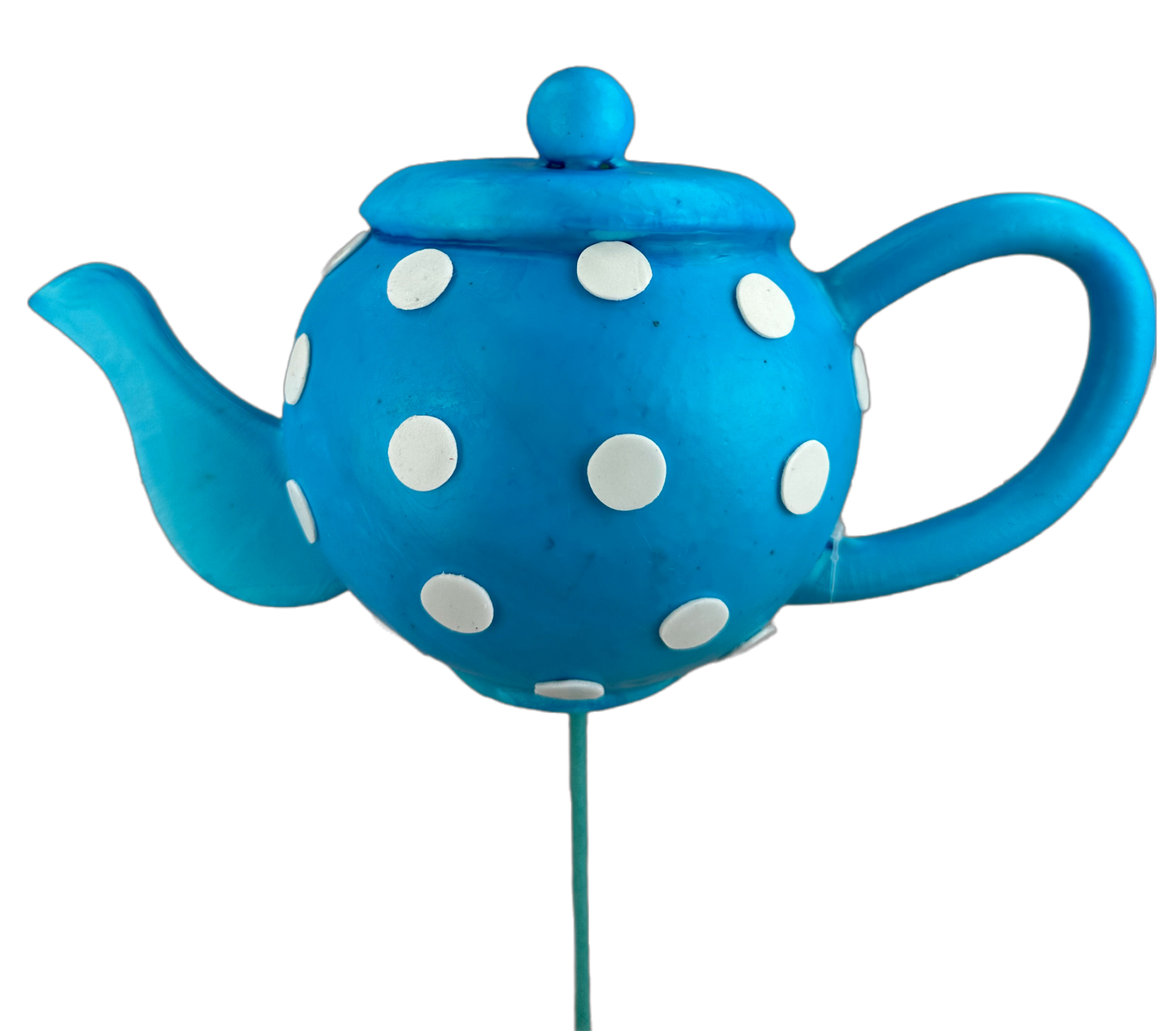 Blue Polka dot Tea Pot Pick H18 - 63412BL