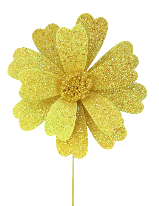 Glitter Daisy Pick H20xDIA8 - 63575YW