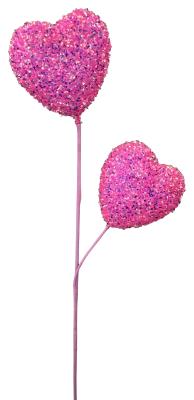 Frizzy Heart Spray x 2 H24xW3.5-PK-63974PK