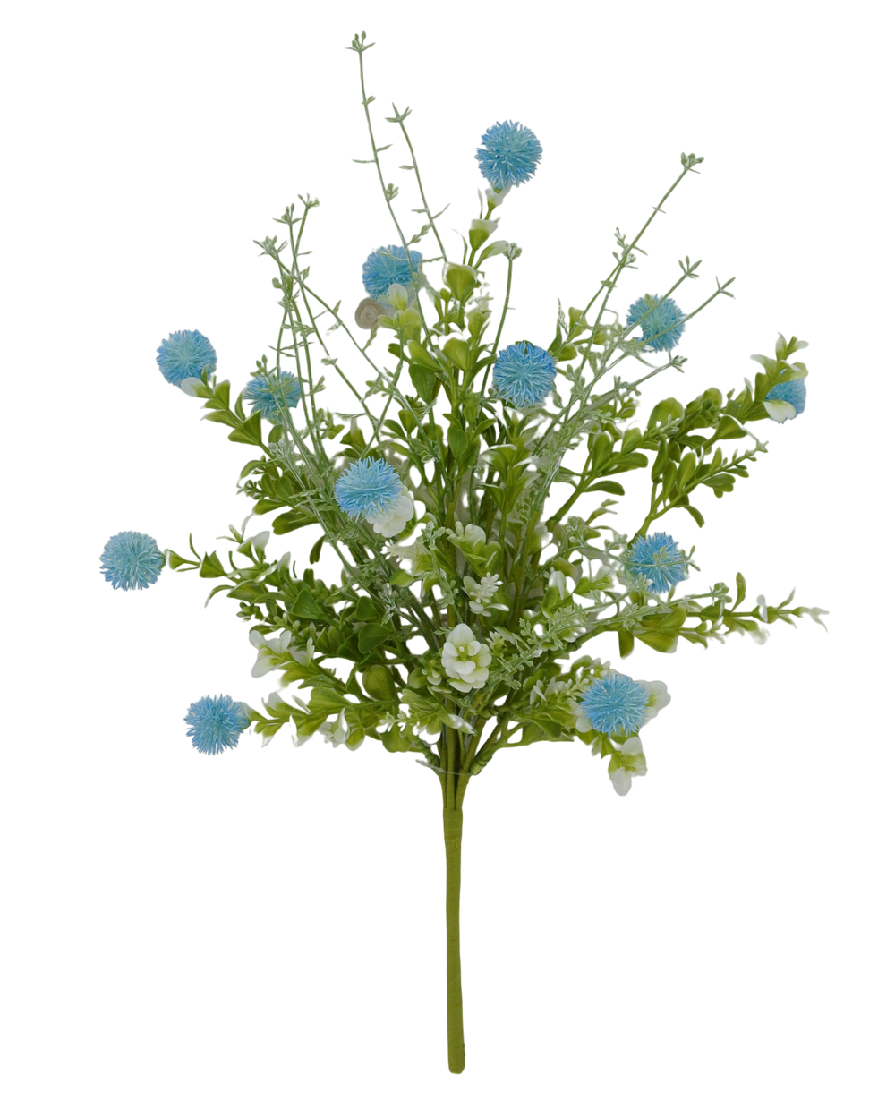 19 IN BLUE MIXED THISTLE BUSH - 64839-BL