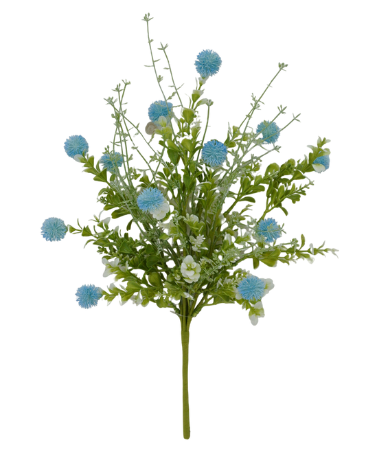 19 IN BLUE MIXED THISTLE BUSH - 64839-BL