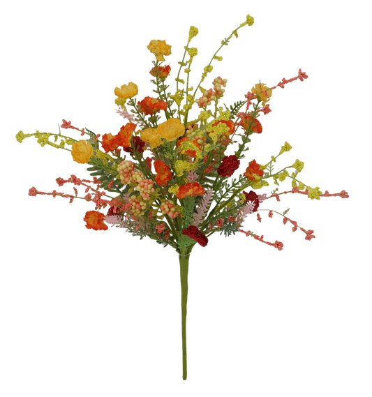 20 IN ORANGE YELLOW RED SPRING MINI FLOWER - 64847-ORYELRD