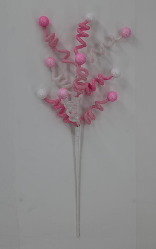 25 IN GLITTER CURLY BALL-65553-WTPK