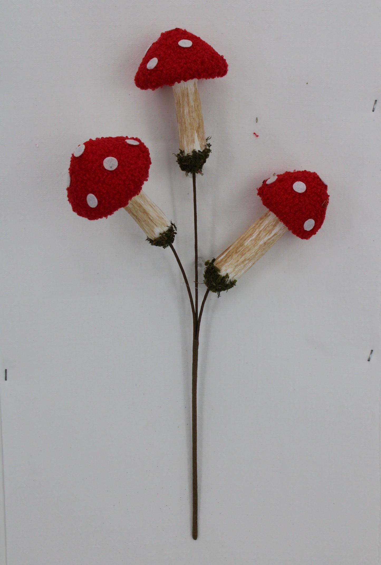 18 IN POLKA DOT MUSHROOM PICK X 3-RED-65606