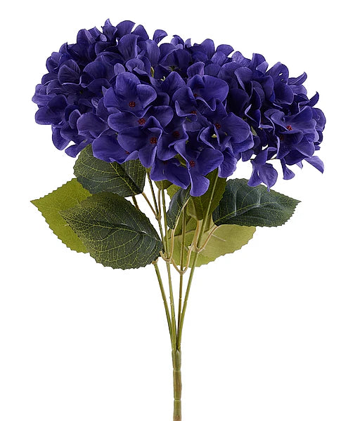 16"L FABRIC HYDRANGEA BUSH X5- PURPLE- FN175423
