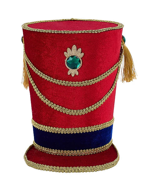 8"H X 6.5"W NUTCRACKER HAT- RED/ROYAL/EMERALD/GOLD- XC727689
