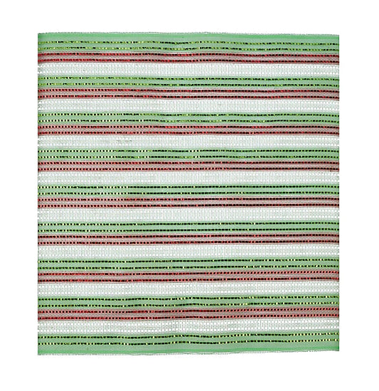 10.5"SQ FINE WEAVE WIDE FOIL MESH SHEET- 40EA/BG; LIME/RED/WHITE- RF2687D7