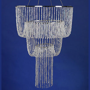 CASCADE ACRYLIC CHANDELIER, 33"HX23.75"D - 7220-CLEAR AB