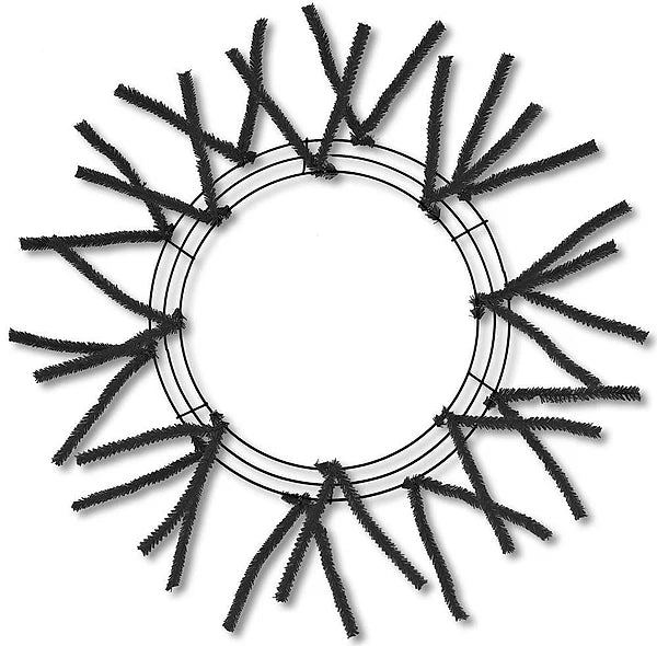 15"WIRE,25"OAD-PENCIL WORK- WREATH X18 TIES, BLACK- XX750302