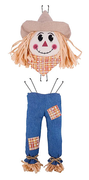 2 PIECE 29.25"H MALE SCARECROW DECOR KIT- TAN/ORG/YLW/BLUE/BLK- HA204181