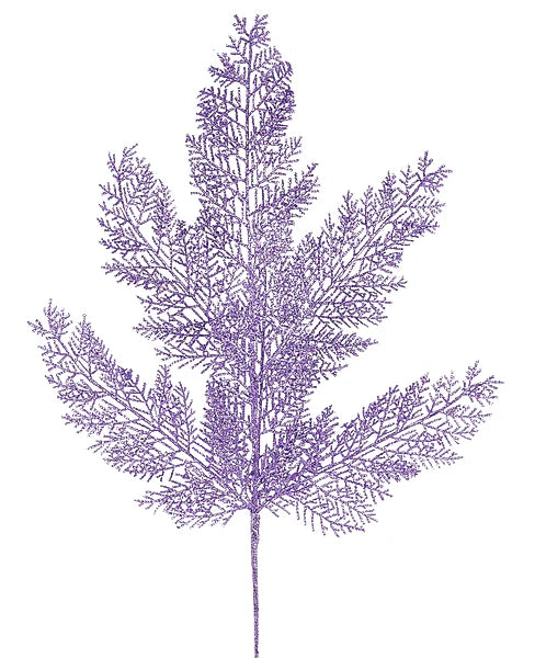 29"L GLITTER FERN SPRAY- LAVENDER- XS250213