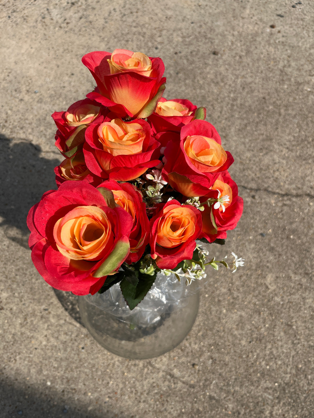 18.5" ROSE BUSH X 12-172097-ORANGE RED