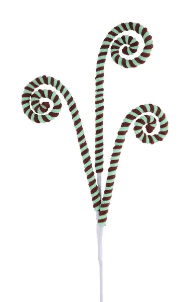 28"L Velvet Rope Coil Spray x 3-Mint/Chocolate-XS1448W8