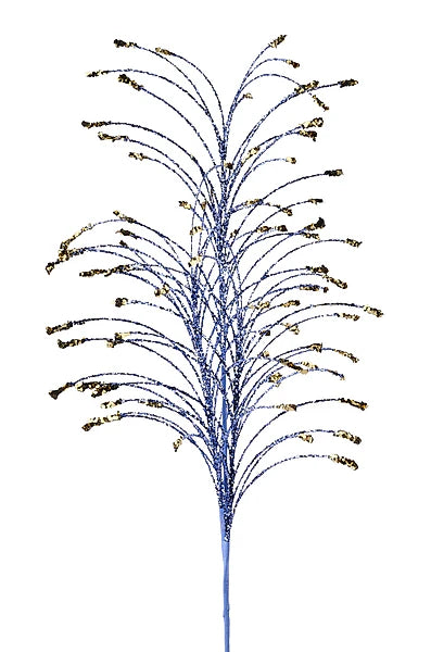 35"L GLTTR/HEX GLTTR FISHLINE SPRAY- SMOKE BLUE/GOLD- XS1441X9