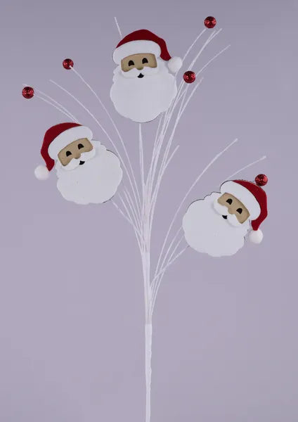 23"L Glttr/Felt Santa Claus Spray-Beige/Red/White-XP019388