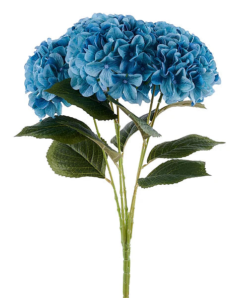 18.5"L FABRIC HYDRANGEA BUSH X5- SMOKE BLUE- FN175551