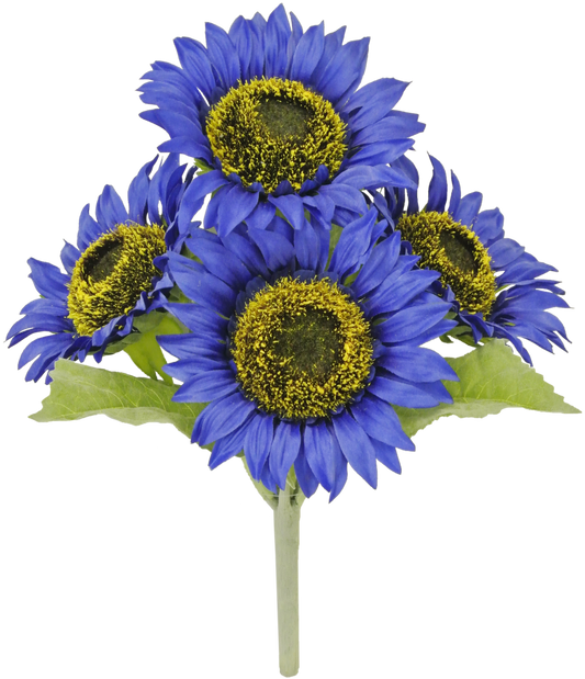 11 IN SUNFLOWER BUSH X 4 - 80096-BL