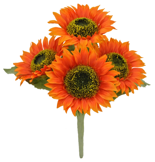 11 IN SUNFLOWER BUSH X 4 - 80096-OR